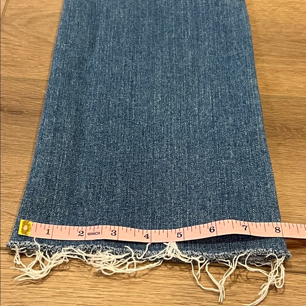Madewell Mid-Rise Kick Out Jeans Frayed Cuffs Size 25 Waist Flare Cropped - Picture 13 of 14